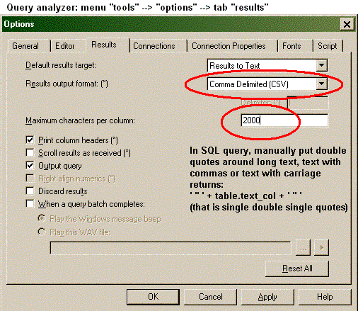 Output to CSV